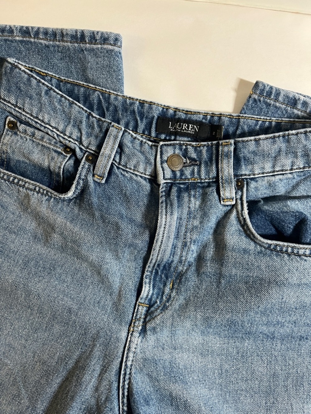 Lauren Ralph Lauren Blue Wide Leg Jean Size 2